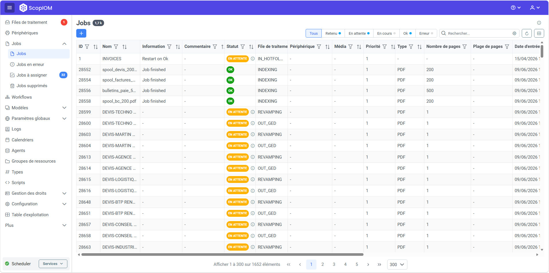 ScopIOM - Interface de distribution multicanale et routage des jobs
